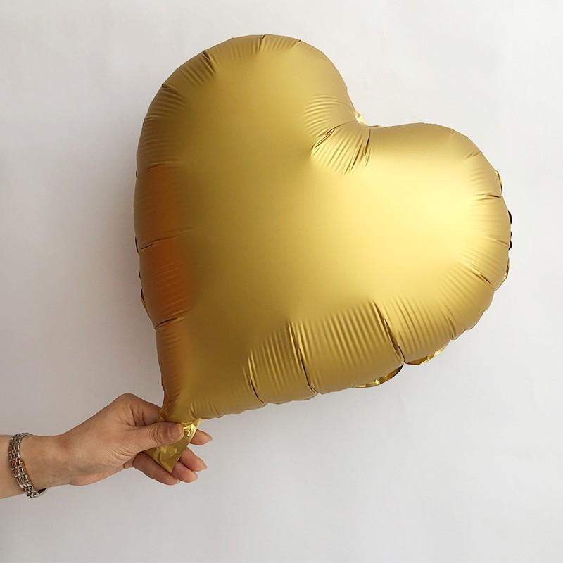 Individuelle Hochzeitsdekoration 18 Zoll Folienballon Helium Geburtstagsparty Aluminiumfolie Einfarbiger Herzförmiger Ballon