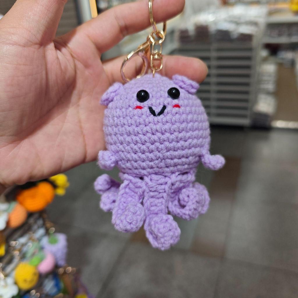 Handmade Marine Life Keychain: Octopus, Shark, Lobster, Starfish, Turtle