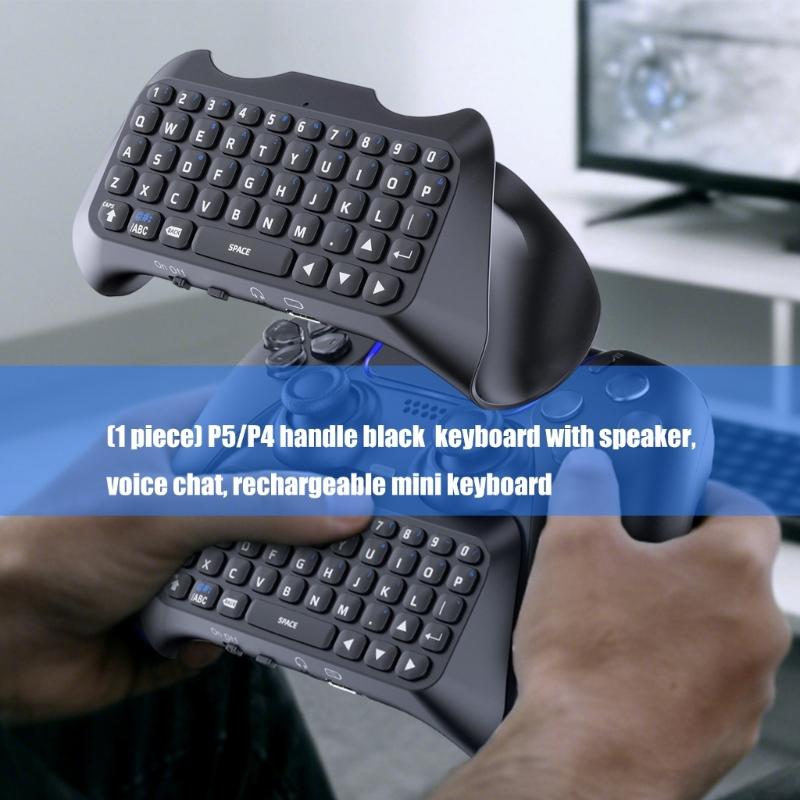 Rechargeable Controller Keyboard Featuring Speaker and Mic for Communication in Gaming Mini Keyboard