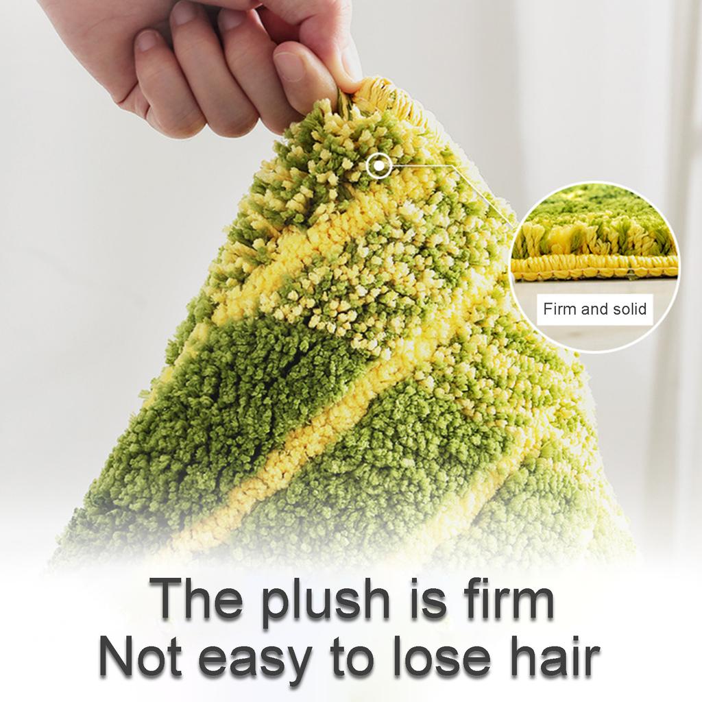 Bathroom Rug Polyester Leaf Shape Non Slip Soft Absorbent Shower Mat for Entryway Patio Bathtub