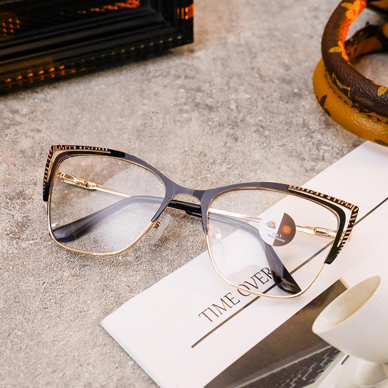 Women s Cat Eye Eyeglasses with Metal Accents, Fashion Full-Rim Eyewear in 6 Colors, Casual Decorative Glasses for Daily Wear color change