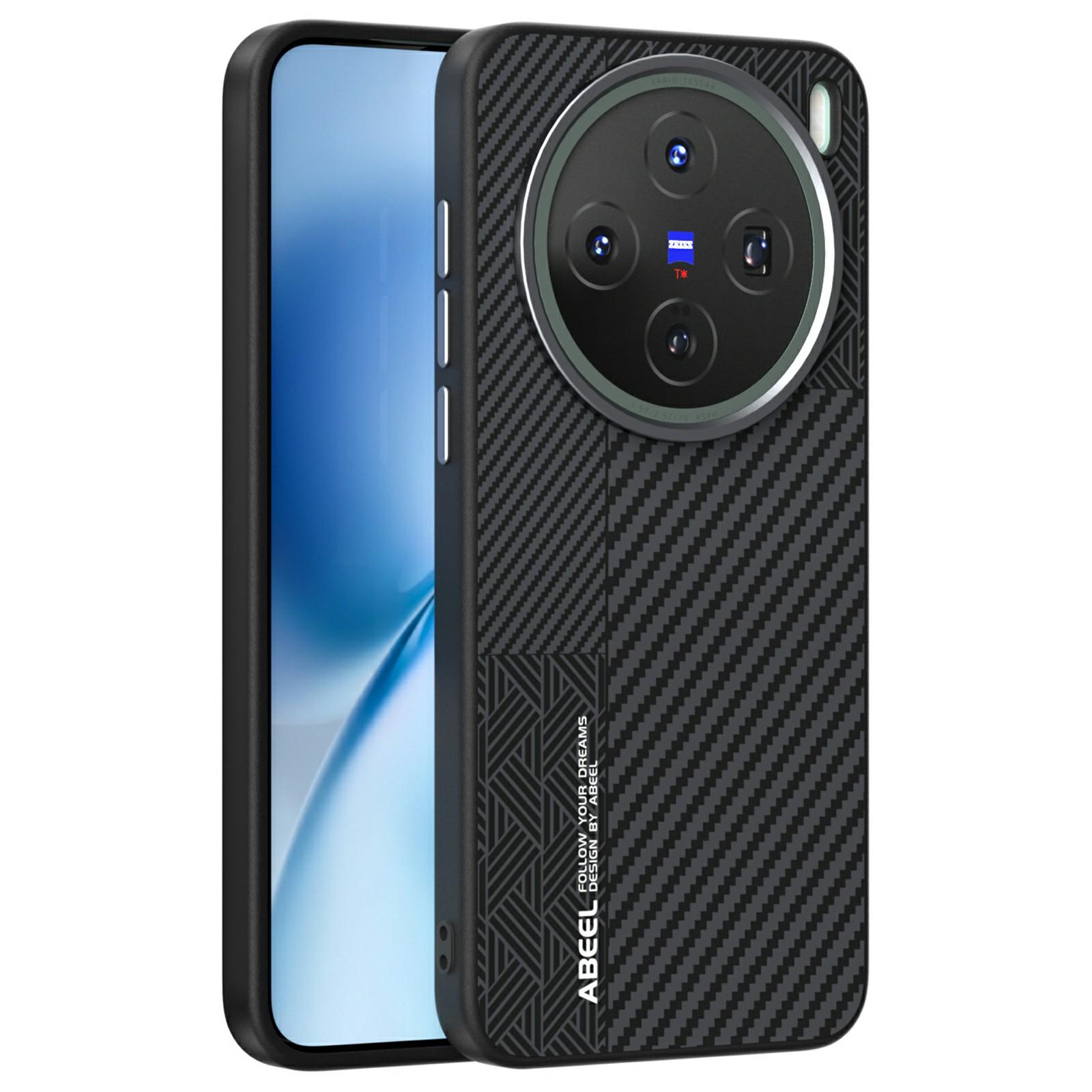 

ABEEL Для vivo X200s 5G Магнітний Чохол PC + TPU + Алюмінієвий Сплав + ПУ Шкіра Тонка Задня Кришка для Телефона A