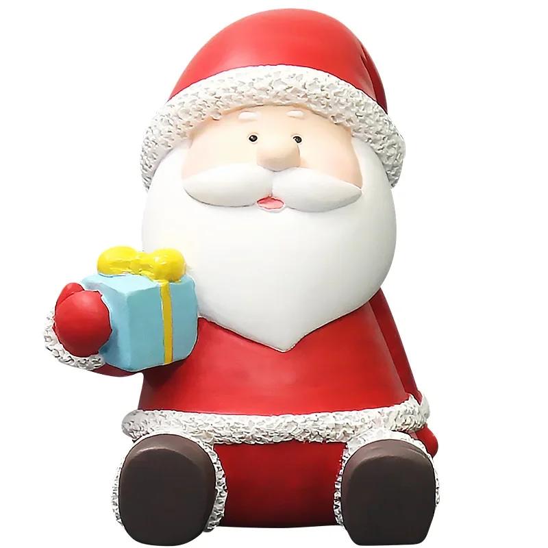 Christmas Old Man Snowman Ornaments Mini Resin Ornament Resin Craft Decoration Gift Present Doll Doll