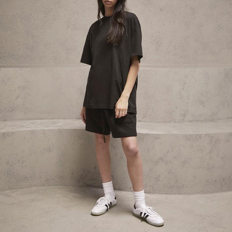 Fear of God Essentials SS22 Logo Embossed Sweatshorts Unisex Bottoms Dark-Oatmeal FOG-SS22-903