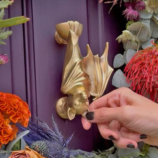 Halloween Fledermaus Türklopfer Gotisch Gruselig Umgedrehte Fledermaus Haustür Tor Klopfer Griff Zuggriff Spukhaus Heimdekoration Türzubehör