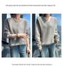 Versatile Women's Cashmere Knit V-Neck Top - Loose Fit, Slimming, Warm for Autumn/Winter