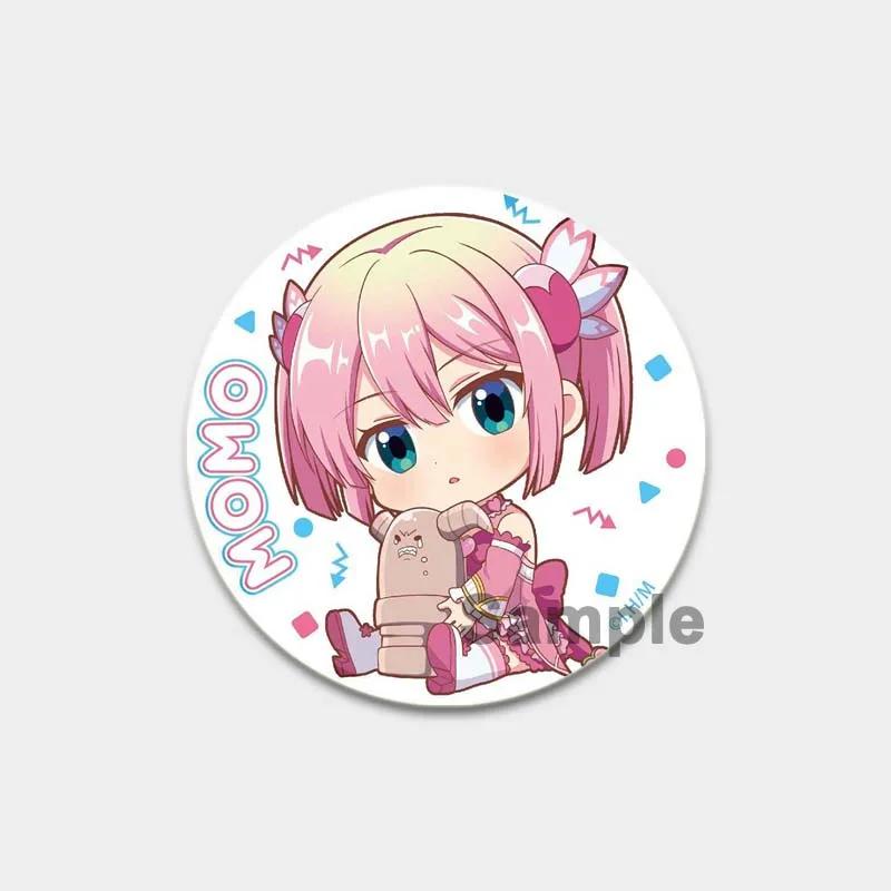 

32/44/58 мм Брошь «Девушка-демон по соседству» Значок аниме-мультяшной фигурки Микан Хинацуки/Лилит/Юко Ёсида/Момо Тиёда Броши Значки на лацкан 32mm