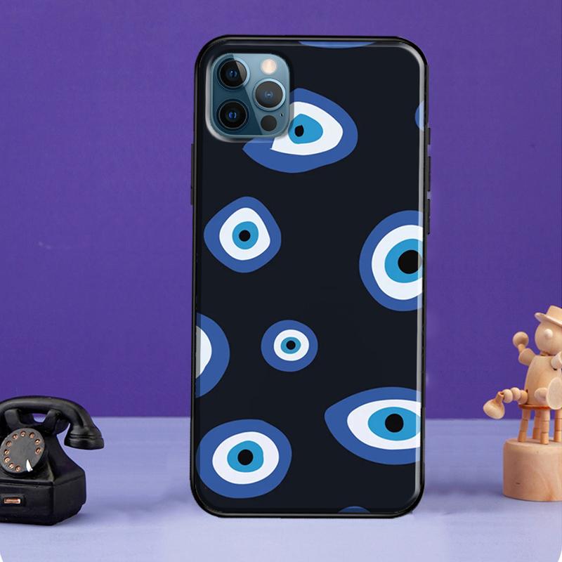 Big Eyes Cartoon Pattern Phone Case For iPhone 11 14 13 Pro Max XS XR X SE 2020 5S 6S 7 8 Plus 12 Mini Back Cover