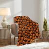 Comfortable Retro Halloween Themed Pumpkin and Bat Patterned Flannel Blanket Soft and Warm Multifunctional Ideal Gift Blankets