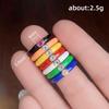 Anello Estivo, Anello Arcobaleno Smalto a Goccia Vento, Anello Trendy da Dito Indice per Donna