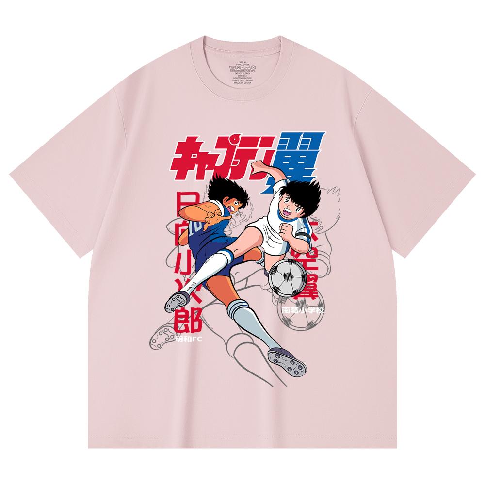 230 Gsm 100% Cotton Captain Tsubasa V2 Print Unisex Heavy Cotton T Shirt