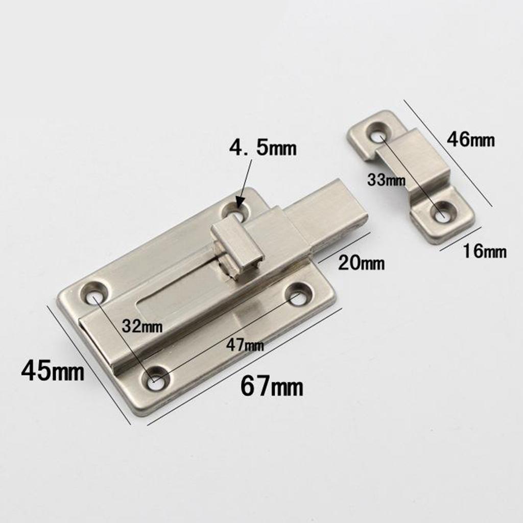 Sturdy Door Security Slide Latch Lock with Screws 3inch 3Pcs Garden