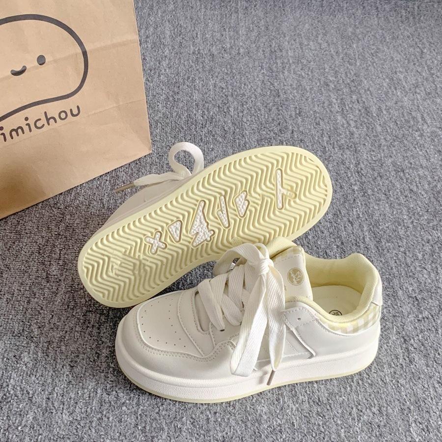 Thick baseplate shoes women's spring new student niche white shoes bread shoes women