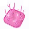 Neues Flaschen-Trockengestell, Babyflaschen-Ablauf-Trockengestell, blau-rosa, Babyflaschen-Reinigungs-Trockner, Abtropffläche, Lagerung, Trockengestell