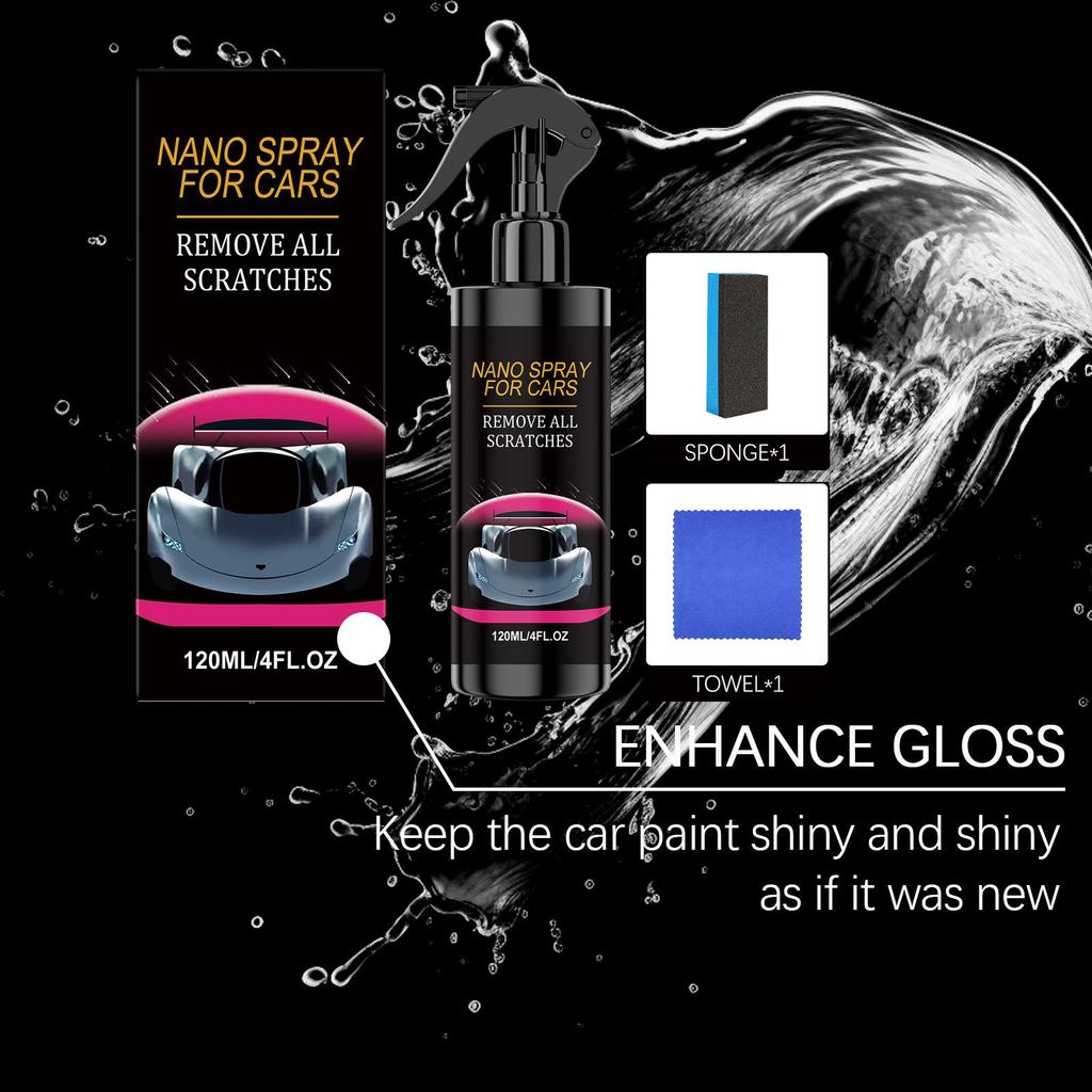 Car Nano Spray: Daily Paint Cleaning, Maintenance, Polishing, and Gloss Enhancement
