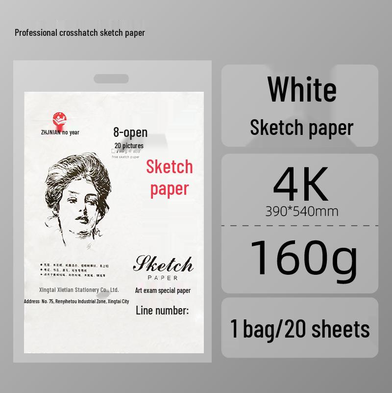 

Baohong Art Sketch Paper: 4 Full Sheets, 230 Half Sheets, Extra Thick, Ideal for Art Students Quick Sketches