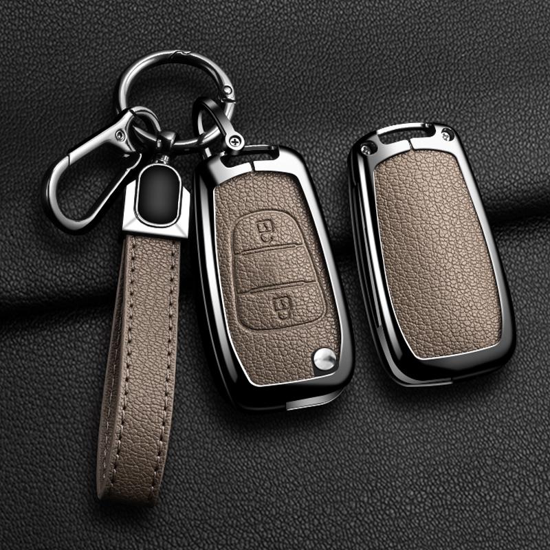Interior Mouldings Alloy Style Car Key Case Cover Shell For Kia K2 K5 Rio 3 Picanto Ceed Cerato Sportage For Hyundai i20 i30 ix2