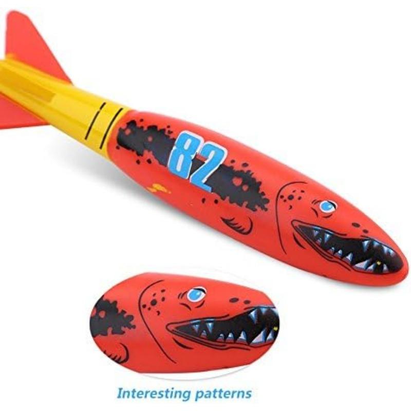 Tauchtorpedospielzeug, 4 Stück Schwimmtrainingsspielzeug Tauchen Wassersportspielzeug für Kinder Unterwasserspiel