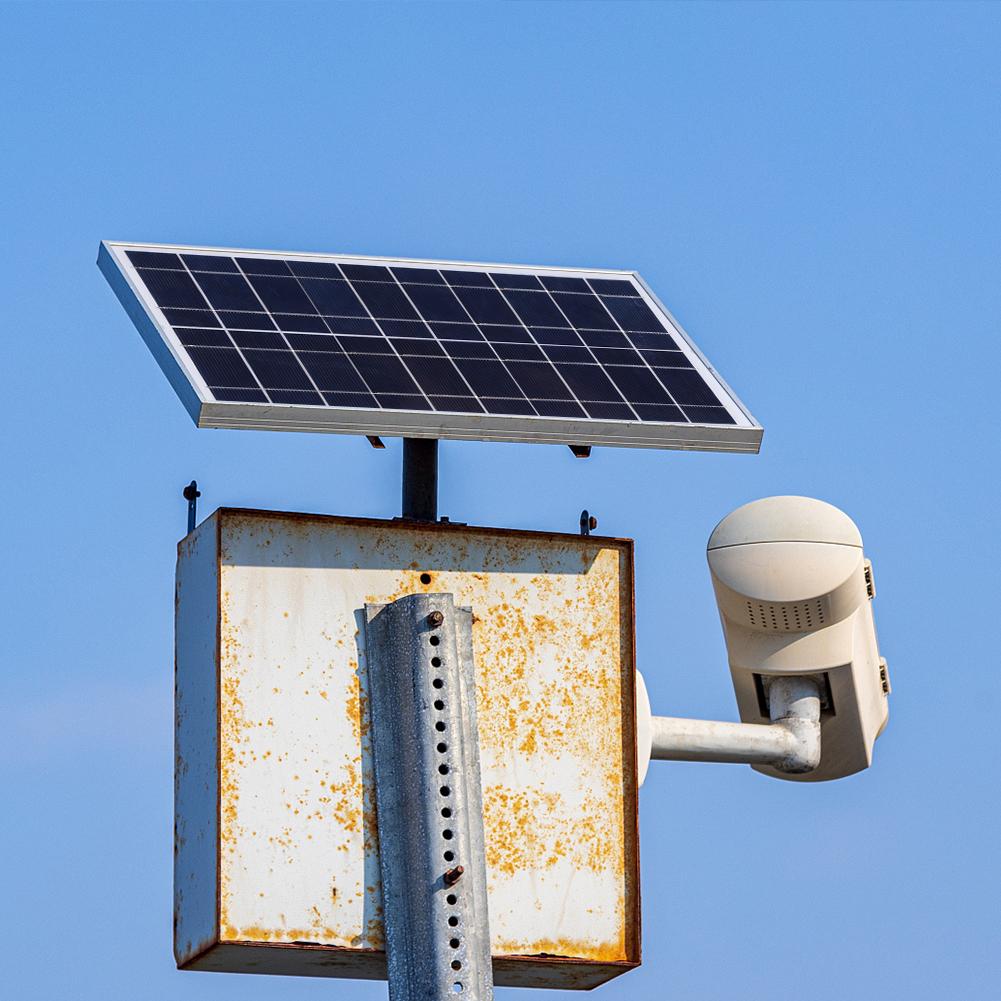 Solar Panel Charger Waterproof 20W 5V 1600MA Outdoor Solar Panels Type-C Output Lightweight for Wireless Outdoor Security Camera