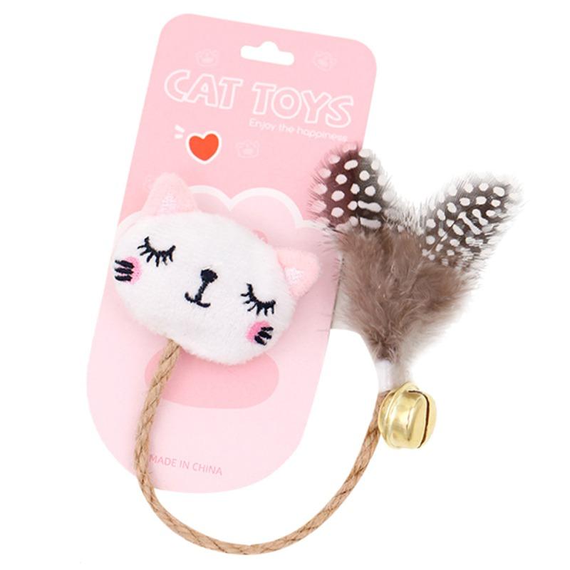 

Cat Toy Feather Bell With Catnip Funny Cat Animal Doll Pet Hemp Rope Molar Rod Pet Kitten Supplies Teeth Chewing Toys