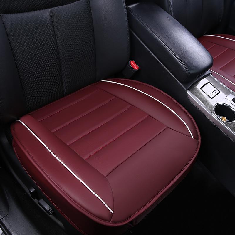 Universal Car Seat Cushion Set: Luxury Nappa Leather, All-Season, Backless Design, Fits Five Seats