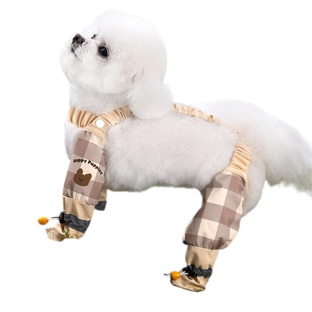Adjustable Dog Leg Covers Comfortable Dustproof Waterproof Cloth Pants with Foot Cover for Pet Outdoor Walking Camping