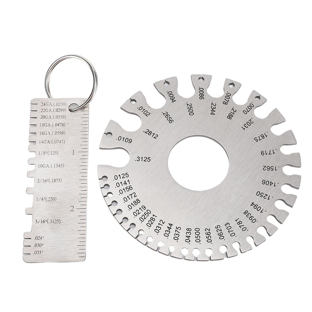 2 Pcs Wire Sheet Thickness Measurement Tool High Precise Plated Size Inspection Tool for Welding