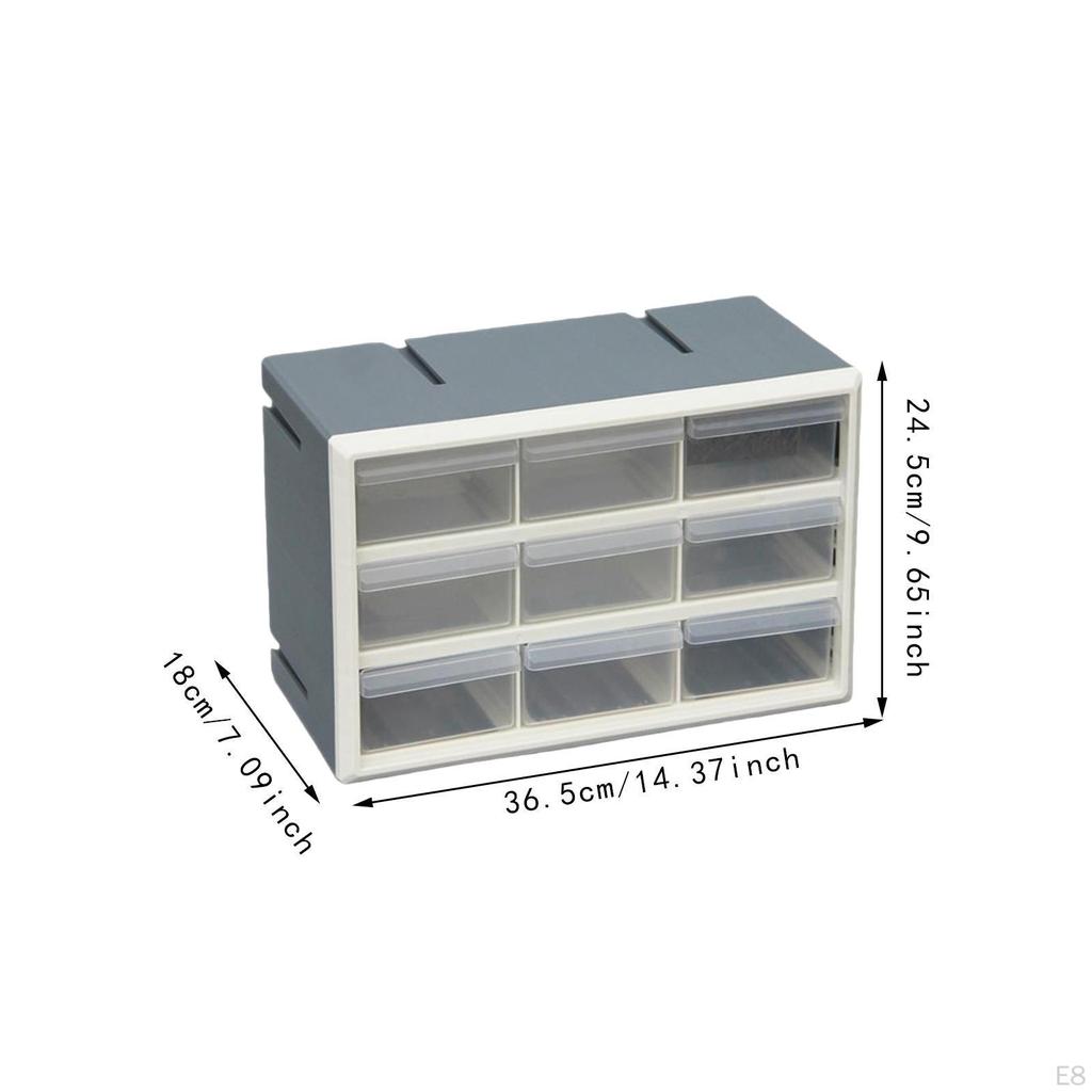 9 Drawer Storage Organizer Cabinet Bead for Storing Nuts and Bolts