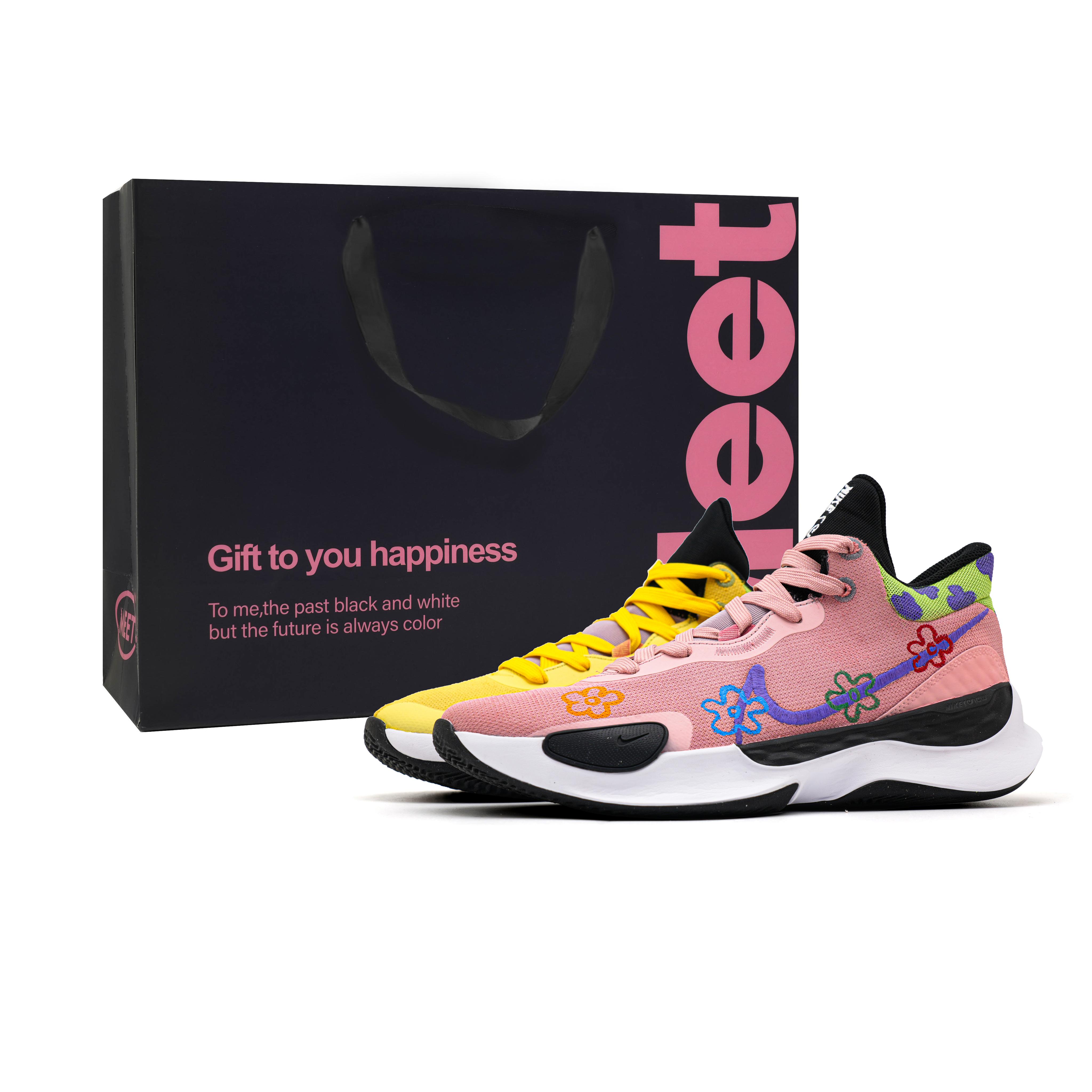 

Nike Renew Elevate 3 Heartbeat Moment Low top Basketball Shoes Men s Yellow Pink DD9304-500(Team241-S-BOX) 44