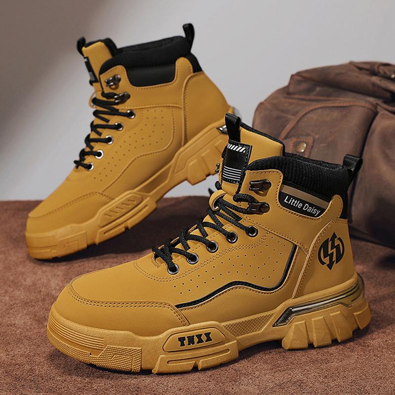 Fashion CYYTL Mens Boots Ankle Leather Cowboy Combat Winter Tactical Motorcycle Chelsea Casual Shoes Work Outdoor Hiking Designer Luxury