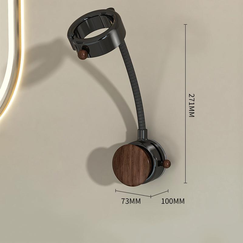 360 Degree Adjustable Suction Cup Hole-Free Wall-Mounted Hair Dryer Holder Hands-Free Bracket for Hair Drying Bathroom Organizer