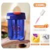 330ml Mini Plastic Straw Water Bottle Anti-fall&Leakproof Cute Portable Outdoor Sports Water Bottle Kids Juice Cup Drinkware