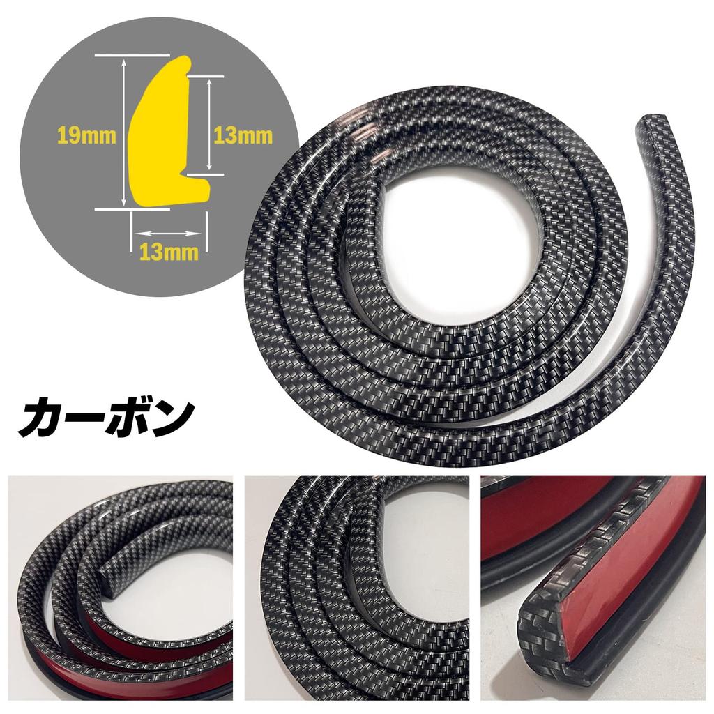 Universal Fender Molding for Moderno La Tail, Overfender Guard, Inspection Compliant, 1.5m Double-Sided Tape, Dress-Up, YM-316-FM, Black