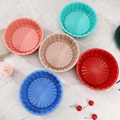 Cakes Pan Round Silicone Baking Pan Sponge Flan Mold Strawberry Shortcake Baking Pan Kitchen Silicone Moulds
