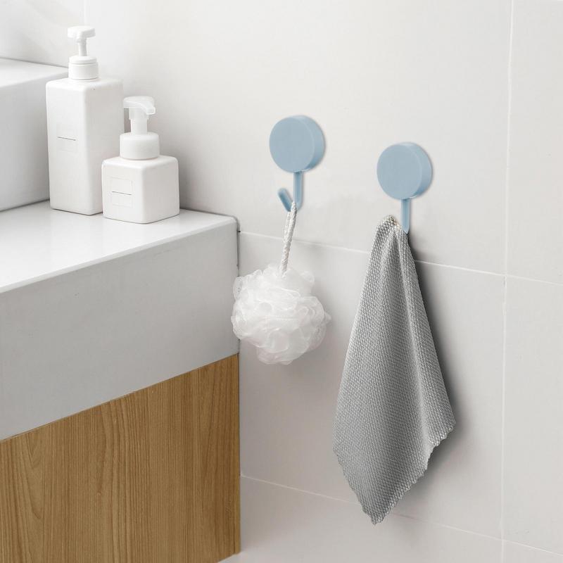 5pcs Self-adhesive Wall Mounted Hooks No Need To Drill Bathroom Door Kitchen Towel Hanger Hooks Home Storage Accessories