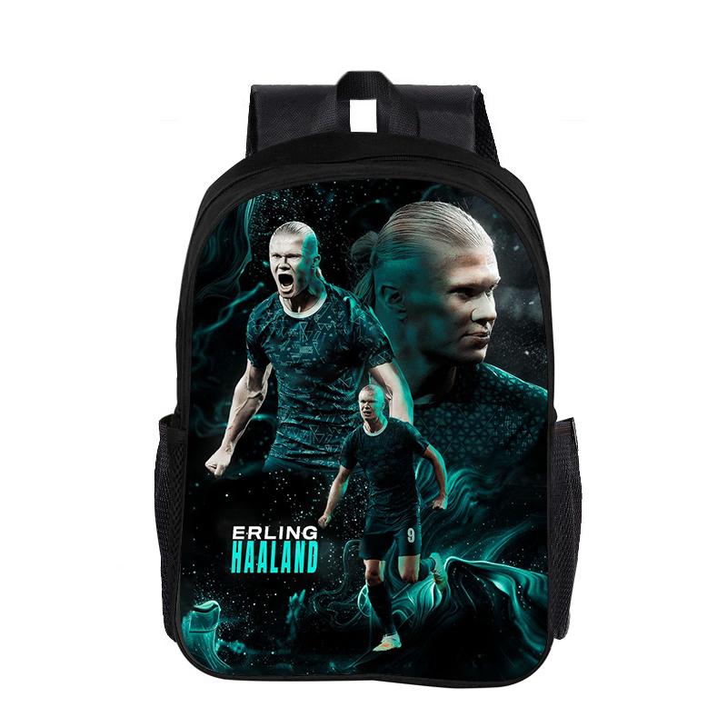 Haaland Schulrucksack Fußballstar Rucksack Kinder Buchertasche Rucksack Mode Schultasche Fußball Sportrucksack Kindergeschenk