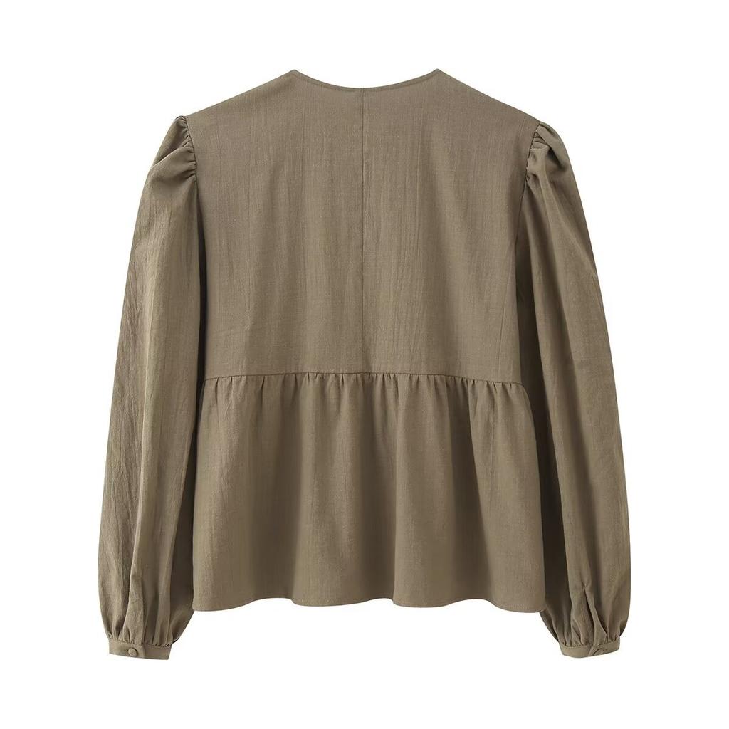 European and American Style, New Women's Clothing, Foreign Style, Fashionable Style, Chest Embroidered Shirt 5770244
