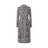 JUZUI Women's Elegant Paisley Polo Collar Winter Dress