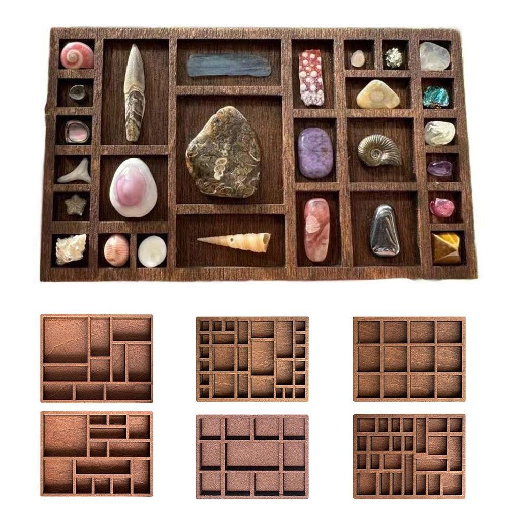 Compartments Mini Jewelry Holder Variety Grids Goods Display Rack Model Dollhouse Shelf  Ornaments