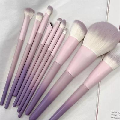 10 Pcs Fendai Purple Makeup Brush Set Full Storage Bag Loose Powder Brush Eyeshadow Beauty Tools