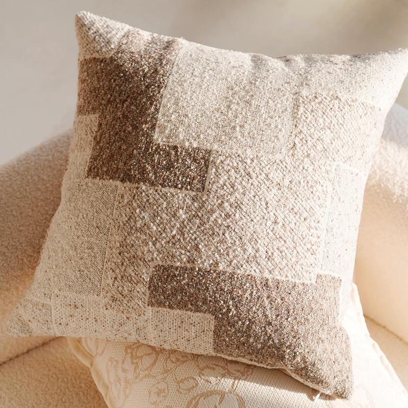 Chinese Ink Floral Velvet Throw Pillow Cover