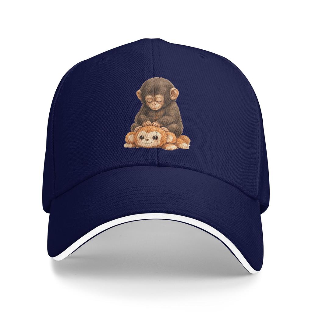 Summer Monkey Punch Baseball Cap Hunting Camping Classic Print Sun Trucker Hat Unisex Unisex Breathable Baseball Caps