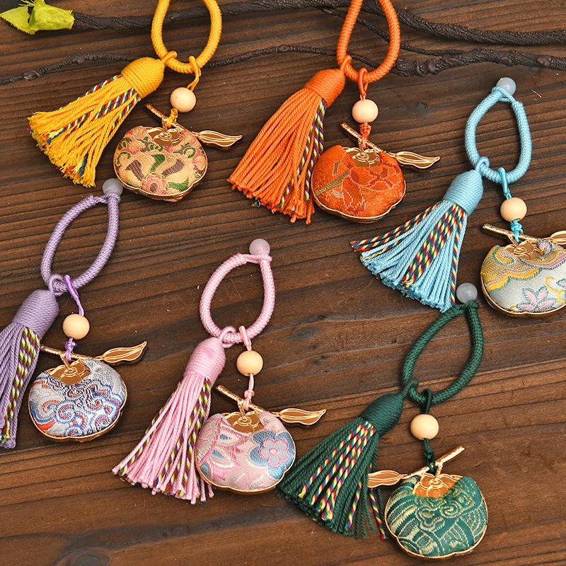 Handmade Gourd Brocade Ornament Keychain Material Kit - Mid-Autumn Festival Parent-Child Gift