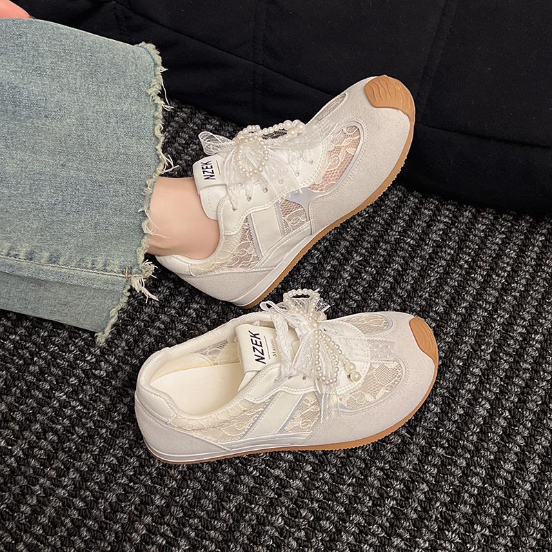 Fashion 2025 Spring New Bow Personality Fashion Casual Mesh with Comfortable Breathable Women's Shoes