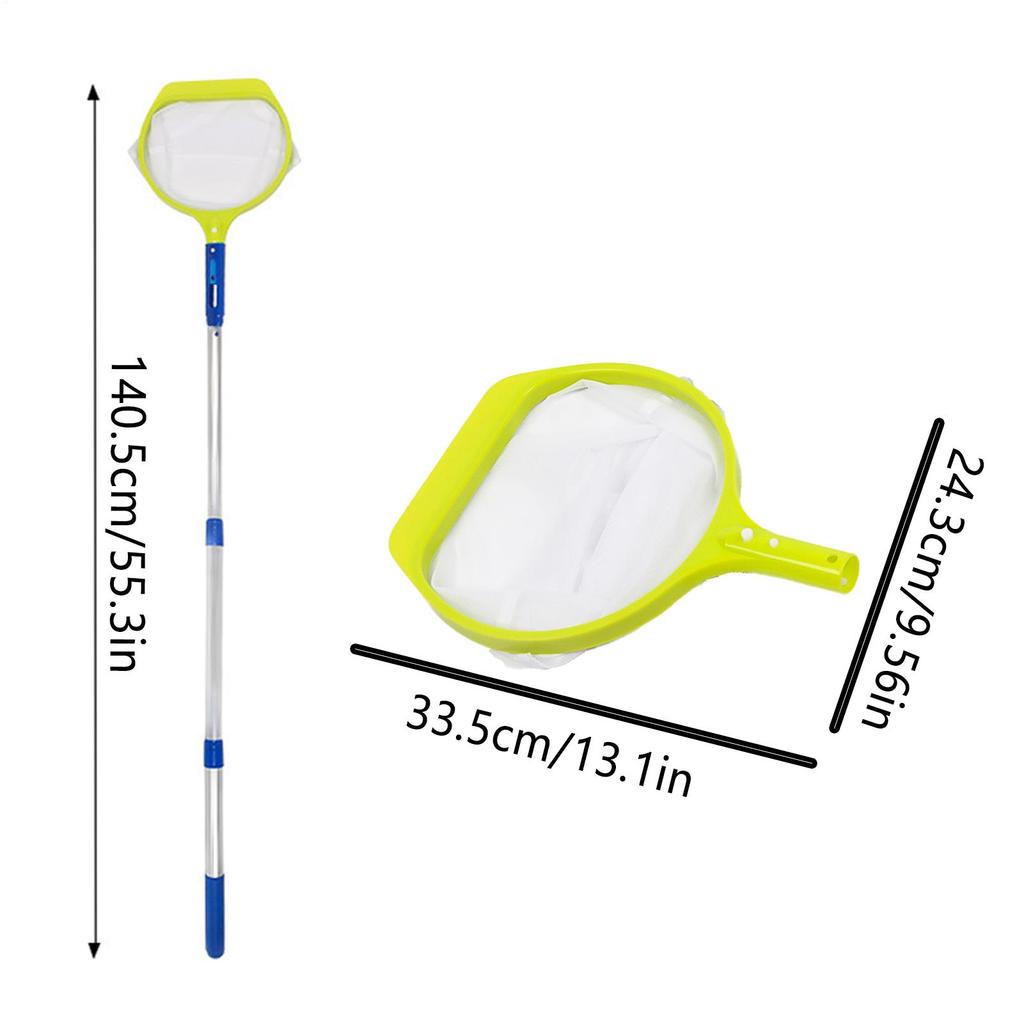 Leaf Rake Deep Bag Swimming Pool Cleaning Nets Retractable Pole Spa Rubbish Skimmer Pool Net For Hot Tub Fish Tank Pond