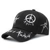 Spring & Summer New Korean Style Fashion Letter Baseball Cap With  Patchwork Print Trendy Street Sunshade Peaked Cap