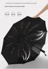 24-Rib Automatic Folding Umbrella with UV Protection for Sun and Rain.