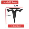 ABS Coverable Front Logo Rear Logo Steering Wheel Badge for Tesla Model 3 Y Carbon Fiber Label Car Accessories Personalization