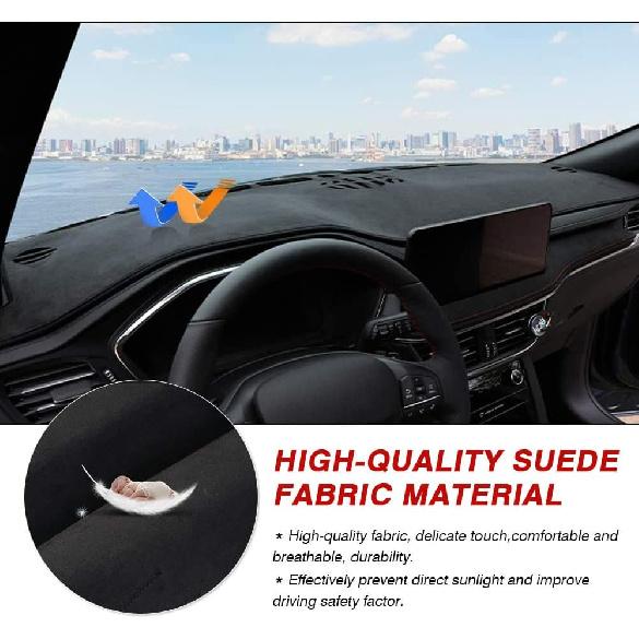 Autorder Dashboard Cover Mat for Ford Escape 2020 2021 2022 2023 2024 2025 Accessories Dash Cover Suede Dash Mat Sunshade Glare UV Rays Protector