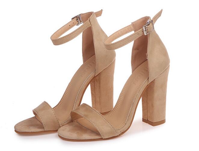 Fashion Women Pumps Sesy High Heels sandals Buckle Strap Women's Shoes Peep Toe High Heels Wedding Shoes PLUS SIZE 34-43 tyh78